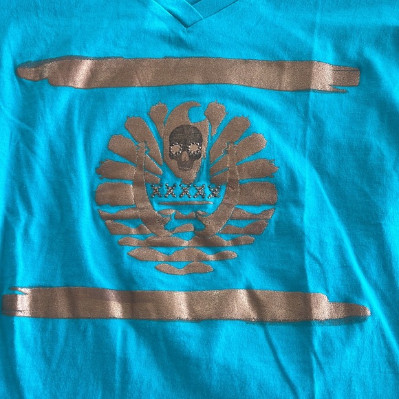 Turquoise blue new t-shirt from Tahiti - Picture 2 of 5